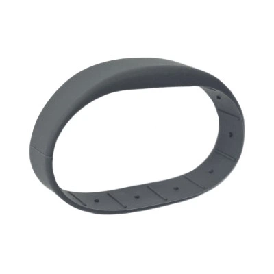 Перезаписываемый RFID браслет T5577 “OFFICE TEMIC” серый, без застежки