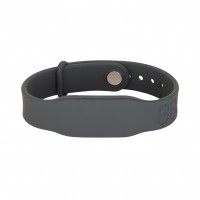 Силиконовый RFID браслет T5577 “PRESTIGE TEMIC” СЕРЫЙ, с застёжкой