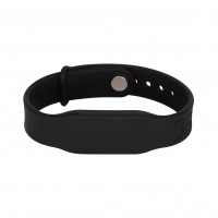 Силиконовый RFID браслет T5577 “PRESTIGE TEMIC” ЧЕРНЫЙ, с застёжкой