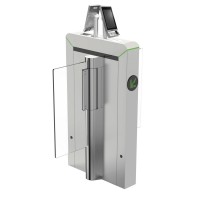 ZKTECO Mars-S120FACE, распашной двухпроходной турникет с распознаванием лиц и отпечатков пальцев