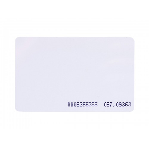 Бесконтактная тонкая RFID карта доступа MIFARE 1K ISO (13.56 МГц) с номером