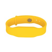Силиконовый RFID браслет доступа MIFARE 1K “PRESTIGE” ЖЁЛТЫЙ, с застёжкой