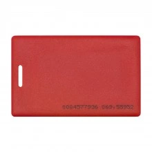 Бесконтактная цветная карта EM-Marine CLAMSHELL (RED) с номером, красного цвета