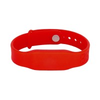 Силиконовый RFID браслет EM-Marine “PRESTIGE” КРАСНЫЙ, с застёжкой